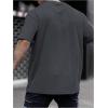 image:imageSOLY HUX Mens Letter Print Graphic T Shirt Short Sleeve Round Neck Summer Tee TopsDark Grey Letter Print