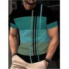 image:imageSOLY HUX Mens Summer Striped Color Block Tees Casual Crew Neck Short Sleeve T ShirtsBlack and Green