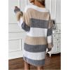 image:imageSOLY HUX Sweater Dresses for Women 2025 Long Sleeve Striped Knit Dress Fall Winter Dresses for Women TrendyMulticoloured