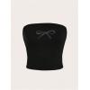 image:imageSOLY HUX Womens 6 Piece Tube Top Strapless Sleeveless Slim Fit Solid Bandeau Crop TopsMulticoloured Bow