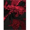 image:imageSOLY HUX Womens Cheongsam Dress Chinese Traditional Dragon Print Qipao Bodycon Mini DressBlack Red Dragon