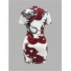 image:imageSOLY HUX Womens Cheongsam Dress Chinese Traditional Dragon Print Qipao Bodycon Mini DressWhite Dragon