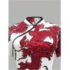 image:imageSOLY HUX Womens Cheongsam Dress Chinese Traditional Dragon Print Qipao Bodycon Mini DressWhite Dragon
