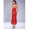 image:imageSOLY HUX Womens Floral Mesh Bodycon Cami Dress Cowl Neck Sleeveless Cocktail Party Wedding Guest Long Maxi DressesMulti Floral