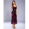 image:imageSOLY HUX Womens Floral Mesh Bodycon Cami Dress Cowl Neck Sleeveless Cocktail Party Wedding Guest Long Maxi DressesMulticolor Floral