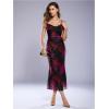 image:imageSOLY HUX Womens Floral Mesh Bodycon Cami Dress Cowl Neck Sleeveless Cocktail Party Wedding Guest Long Maxi DressesMulticolor Floral