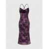 image:imageSOLY HUX Womens Floral Mesh Bodycon Cami Dress Cowl Neck Sleeveless Cocktail Party Wedding Guest Long Maxi DressesPurple Floral Printed