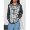 image:imageSOLY HUX Womens Gothic Oversized Tops Long Sleeve Crew Neck Graphic Tee Shirts Y2k Grunge ClothesDark Grey