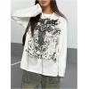 image:imageSOLY HUX Womens Gothic Oversized Tops Long Sleeve Crew Neck Graphic Tee Shirts Y2k Grunge ClothesWhite Graphic
