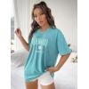 image:imageSOLY HUX Womens Graphic Oversized Tees Letter Print Summer Tops Vintage Half Sleeve Loose Casual T ShirtsBlue