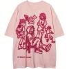 image:imageSOLY HUX Womens Graphic TShirt Y2k Printed Tees Summer Half Sleeve Preppy Baggy Tops Streetwear ShirtsPink Graphic