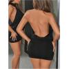 image:imageSOLY HUX Womens Halter Mini Dress Y2k Backless Bodycon Club Night Cocktail DressesPlain Black