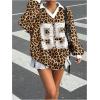 image:imageSOLY HUX Womens Oversized Tees Striped Letter Print Y2k Jersey T Shirt Collar V Neck Long Sleeve Loose TopsMulticolor Leopard