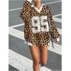 image:imageSOLY HUX Womens Oversized Tees Striped Letter Print Y2k Jersey T Shirt Collar V Neck Long Sleeve Loose TopsMulticolor Leopard