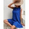image:imageSOLY HUX Womens Ruffle Hem Sleeveless Tank Dress Round Neck Casual Jacquard Hem Smock Summer Mini DressesPlain Blue