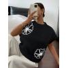 image:imageSOLY HUX Womens Short Sleeve Sweater 3D Floral Sweaters Pullover Tank Tops Knit Vest Trendy Fashion ClothingBlack