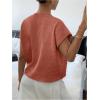 image:imageSOLY HUX Womens Short Sleeve Sweater 3D Floral Sweaters Pullover Tank Tops Knit Vest Trendy Fashion ClothingCoral Orange