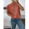 image:imageSOLY HUX Womens Short Sleeve Sweater 3D Floral Sweaters Pullover Tank Tops Knit Vest Trendy Fashion ClothingCoral Orange