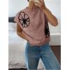 image:imageSOLY HUX Womens Short Sleeve Sweater 3D Floral Sweaters Pullover Tank Tops Knit Vest Trendy Fashion ClothingDusty Pink Floral