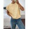 image:imageSOLY HUX Womens Short Sleeve Sweater 3D Floral Sweaters Pullover Tank Tops Knit Vest Trendy Fashion ClothingYellow Floral