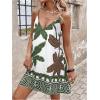 image:imageSOLY HUX Womens Summer Boho Printed Mini Dress V Neck Spaghetti Strap Flowy Vacation Cami Dresses SundressGreen Printed