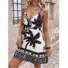 image:imageSOLY HUX Womens Summer Boho Printed Mini Dress V Neck Spaghetti Strap Flowy Vacation Cami Dresses SundressMulticolor Printed