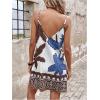 image:imageSOLY HUX Womens Summer Boho Printed Mini Dress V Neck Spaghetti Strap Flowy Vacation Cami Dresses SundressMulticoloured Printed