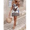 image:imageSOLY HUX Womens Summer Boho Printed Mini Dress V Neck Spaghetti Strap Flowy Vacation Cami Dresses SundressMulticoloured Printed