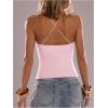 image:imageSOLY HUX Womens Summer Cami Tops Slim Fit V Neck Spaghetti Strap Criss Cross Going Out Top CamisolePlain Coral Pink