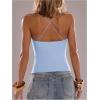 image:imageSOLY HUX Womens Summer Cami Tops Slim Fit V Neck Spaghetti Strap Criss Cross Going Out Top CamisolePlain Light Blue