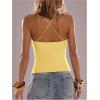 image:imageSOLY HUX Womens Summer Cami Tops Slim Fit V Neck Spaghetti Strap Criss Cross Going Out Top CamisolePlain Yellow
