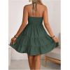 image:imageSOLY HUX Womens Summer Mini Dress Halter Backless Sleeveless A Line Ruffle Hem Flowy Cami Dresses SundressPure Dark Green