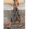 image:imageSOLY HUX Womens Summer Printed One Shoulder Dress Cut Out Split Hem Flowy Midi DressesBlack Geometric