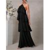 image:imageSOLY HUX Womens Sundresses Ruffle Layered Halter Flowy Maxi Dress Elegant Wedding Guest DressesPlain Black