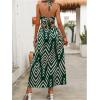 image:imageSOLY HUX Womens Tie Backless Cut Out Halter Dress Deep V Neck High Split Long Flowy DressesDark Green Geometric