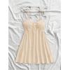 image:imageSOLY HUX Womens Tie Shoulder Y2k Cami Sun Dress Cute Spaghetti Strap Casual Summer A Line Short Mini DressesPure Apricot