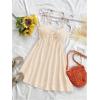 image:imageSOLY HUX Womens Tie Shoulder Y2k Cami Sun Dress Cute Spaghetti Strap Casual Summer A Line Short Mini DressesPure Apricot
