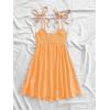 image:imageSOLY HUX Womens Tie Shoulder Y2k Cami Sun Dress Cute Spaghetti Strap Casual Summer A Line Short Mini DressesPure Coral Orange