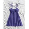 image:imageSOLY HUX Womens Tie Shoulder Y2k Cami Sun Dress Cute Spaghetti Strap Casual Summer A Line Short Mini DressesPure Dusty Blue