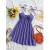 image:imageSOLY HUX Womens Tie Shoulder Y2k Cami Sun Dress Cute Spaghetti Strap Casual Summer A Line Short Mini DressesPure Dusty Blue