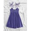 image:imageSOLY HUX Womens Tie Shoulder Y2k Cami Sun Dress Cute Spaghetti Strap Casual Summer A Line Short Mini DressesPure Dusty Blue