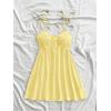 image:imageSOLY HUX Womens Tie Shoulder Y2k Cami Sun Dress Cute Spaghetti Strap Casual Summer A Line Short Mini DressesPure Light Yellow
