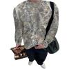 image:imageSOLY HUX Mens Camo T Shirt Long Sleeve Crew Neck Vintage Tee Tops Casual Streetwear Fall ClothesMulti Maple Leaf