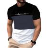 image:imageSOLY HUX Mens Casual T Shirts Short Sleeve Crew Neck Color Block Graphic Tees Shirt Summer TopsBlack Grey Multi