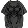 image:imageSOLY HUX Mens Gothic Graphic Tees Short Sleeve Summer Y2k Shirts Streetwear Tops Grunge ClothesGrey Graphic