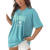 image:imageSOLY HUX Womens Graphic Oversized Tees Letter Print Summer Tops Vintage Half Sleeve Loose Casual T ShirtsBlue