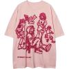 image:imageSOLY HUX Womens Graphic TShirt Y2k Printed Tees Summer Half Sleeve Preppy Baggy Tops Streetwear ShirtsPink Graphic
