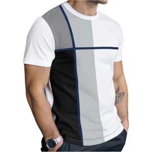 image:imageSOLY HUX Mens Casual T Shirts Short Sleeve Crew Neck Color Block Graphic Tees Shirt Summer TopsMulti Blue