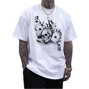 image:imageSOLY HUX Mens Graphic Short Sleeve TShirt Gothic Skull Print Crew Neck Tee Tops StreetwearWhite Graphic