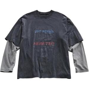 image:imageSOLY HUX Mens Letter Graphic Tees Long Sleeve Shirts Y2K Crew Neck 2 in 1 TShirt Oversized Tops StreetwearBlack Graphic